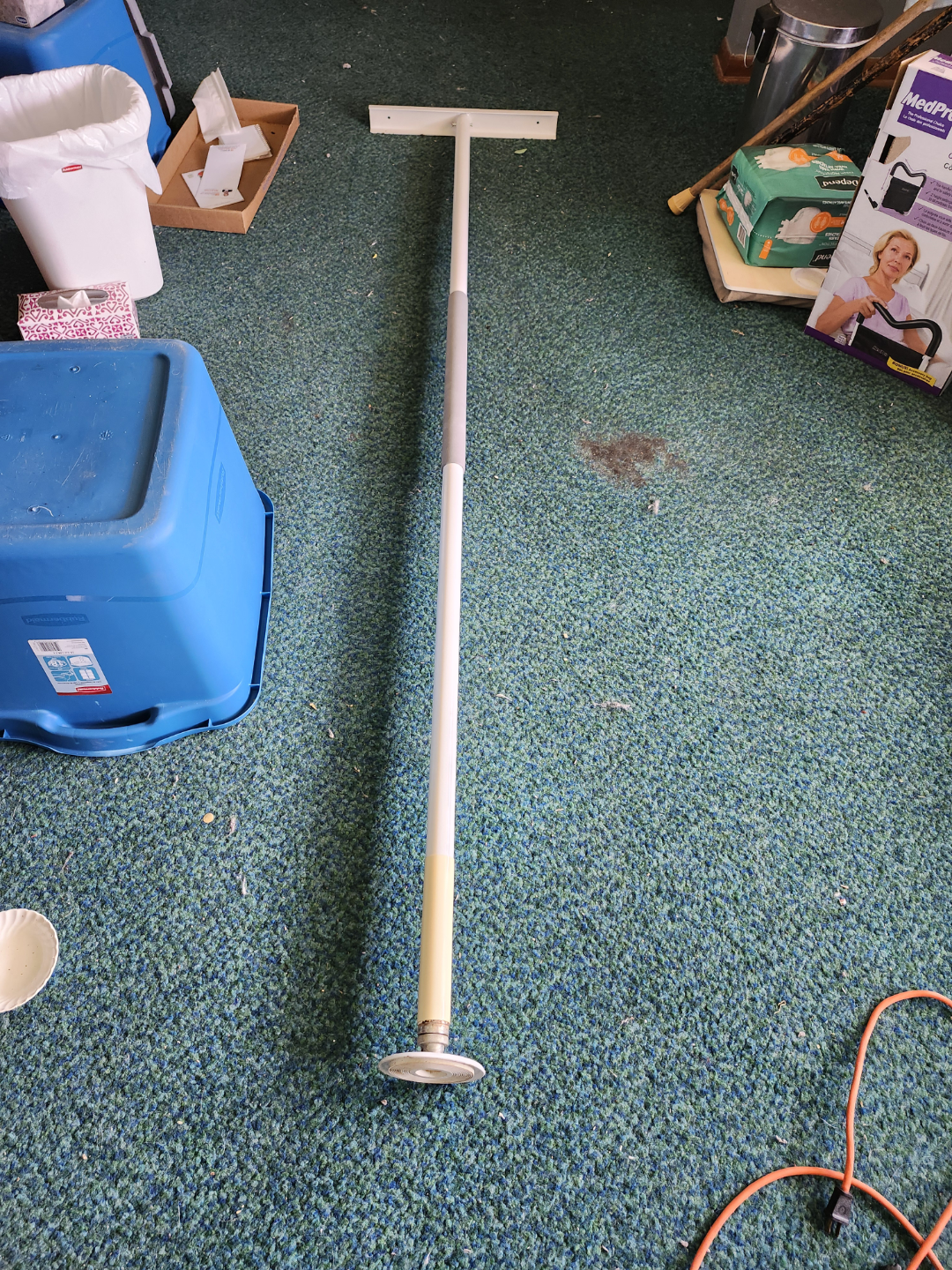 White Adjustable Shower Rod