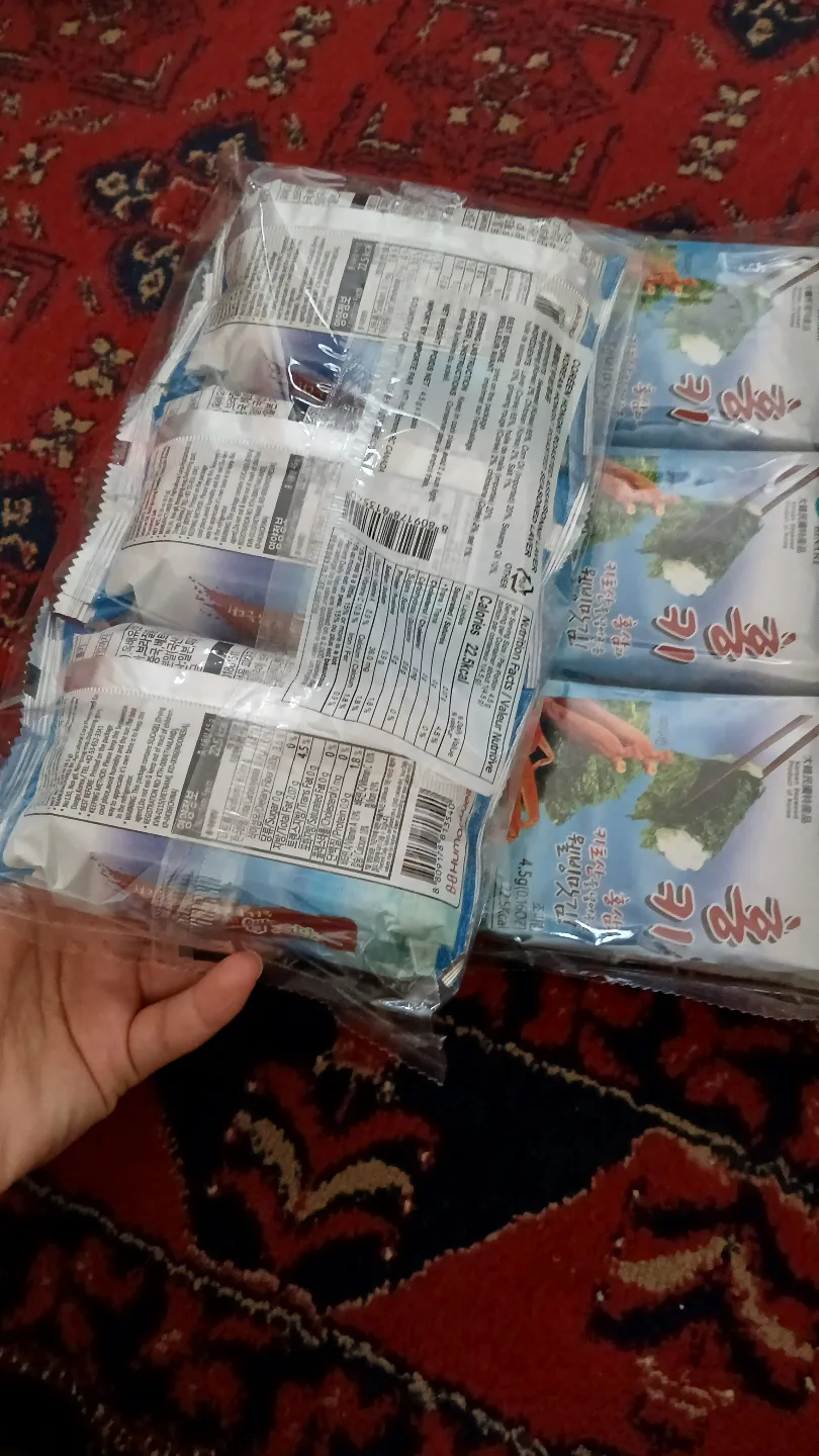 10 Packs of I'm Joy Roasted Seaweed Snack thumbnail