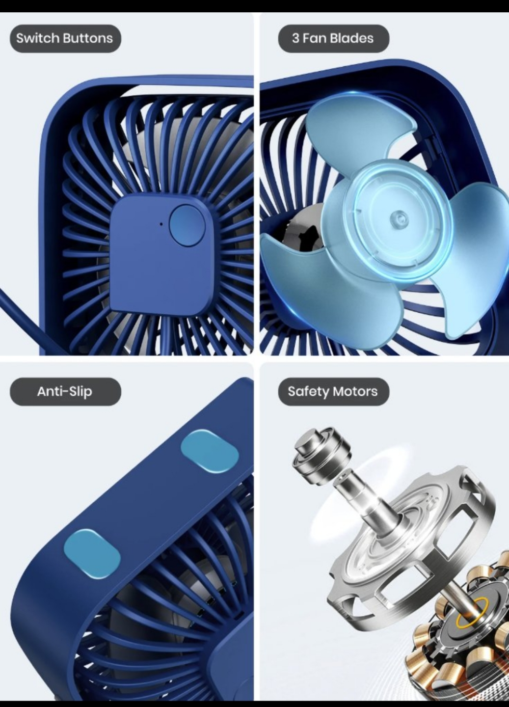Mini Portable Fan USB Desk Fan  Brand New - photo 3