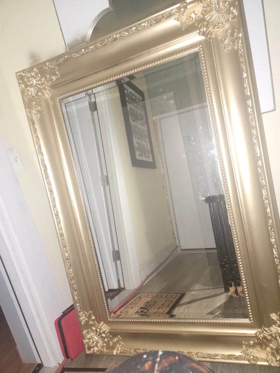 Large Gold Ornate Mirror image indicator(2)