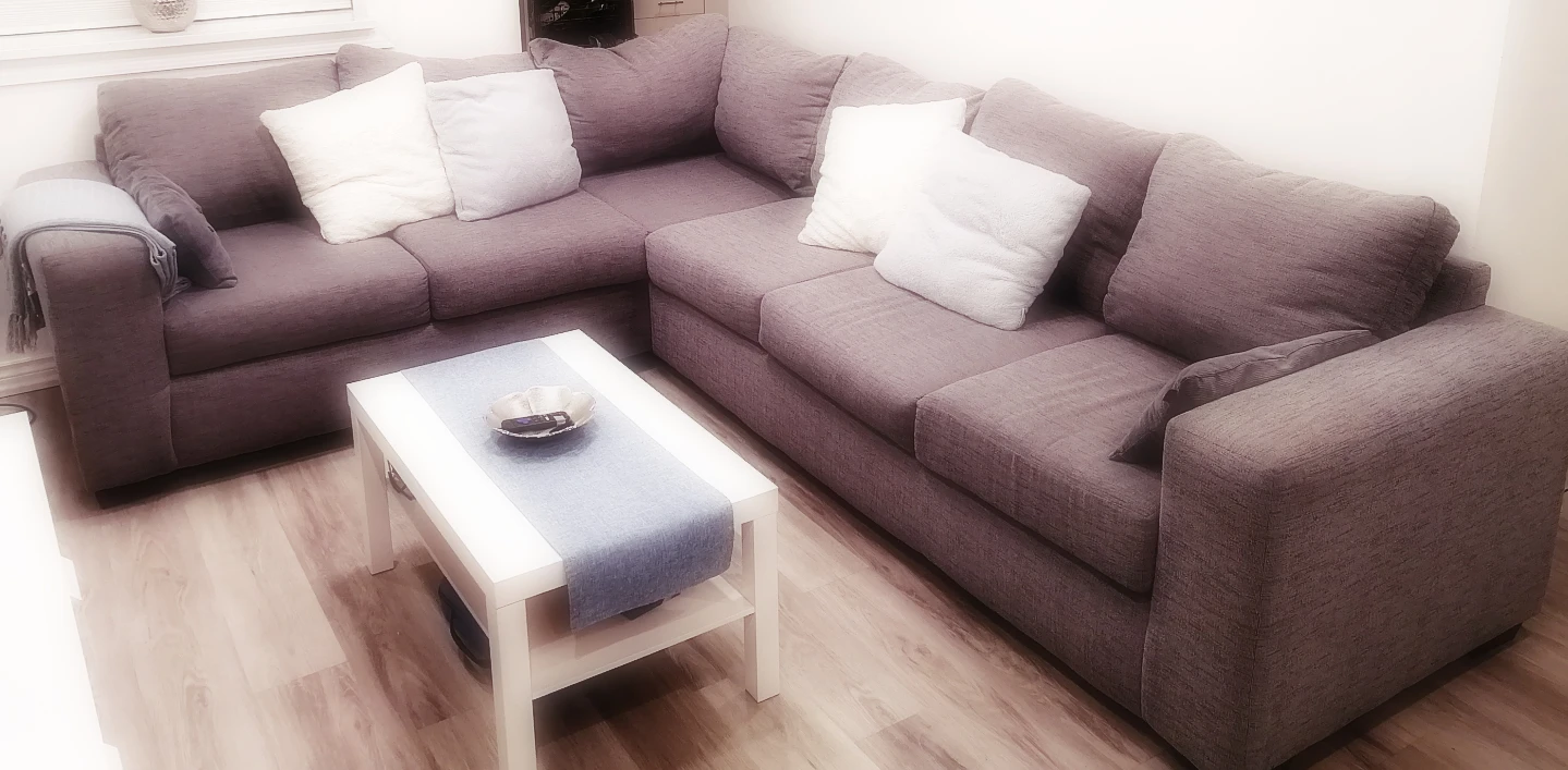Grey L-Shaped Sectional Sofa