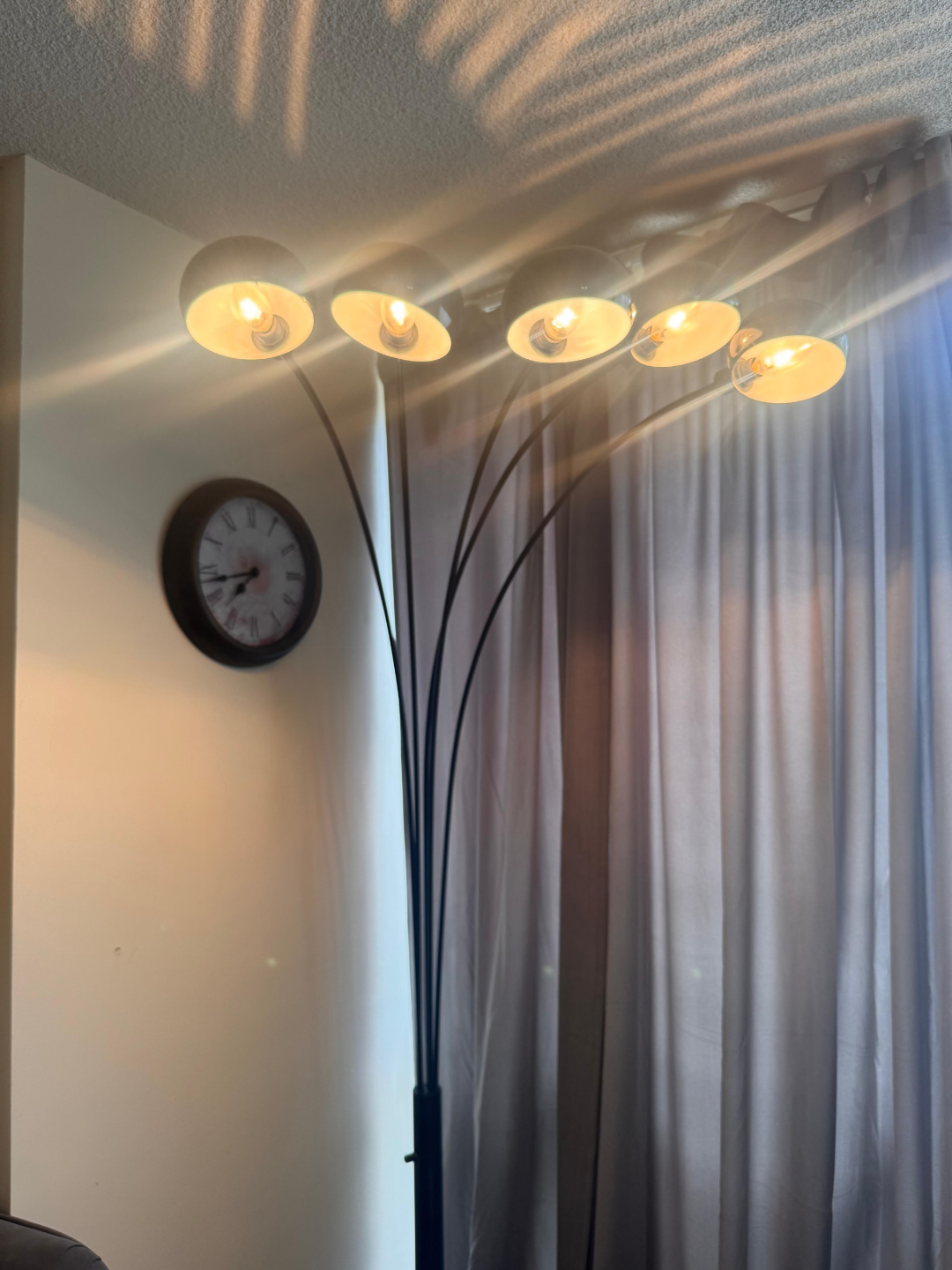Five-arm Arc Floor Lamp