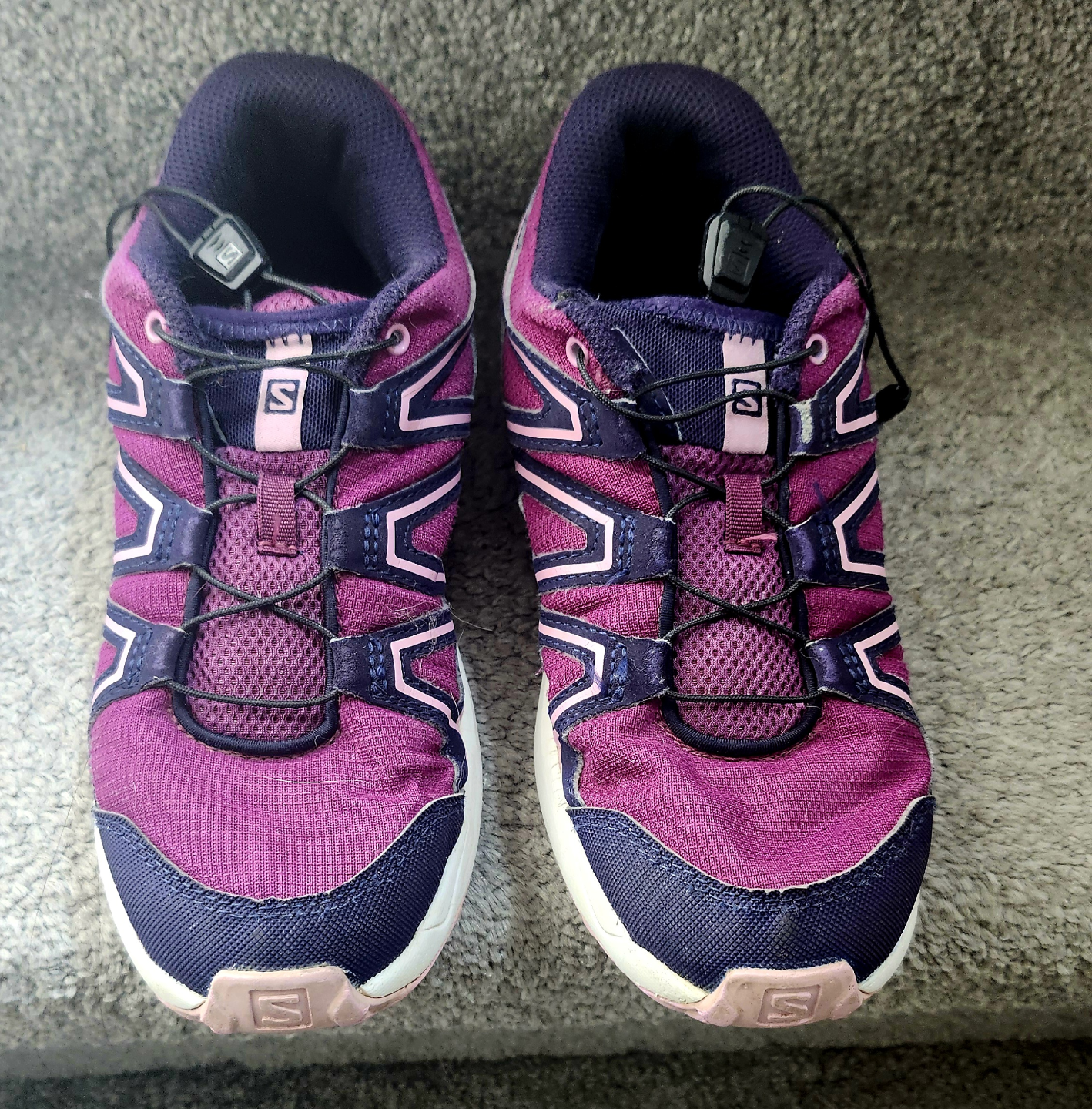 Salomon big Kids Speedcross Trail Running Shoes - Purple/Navy