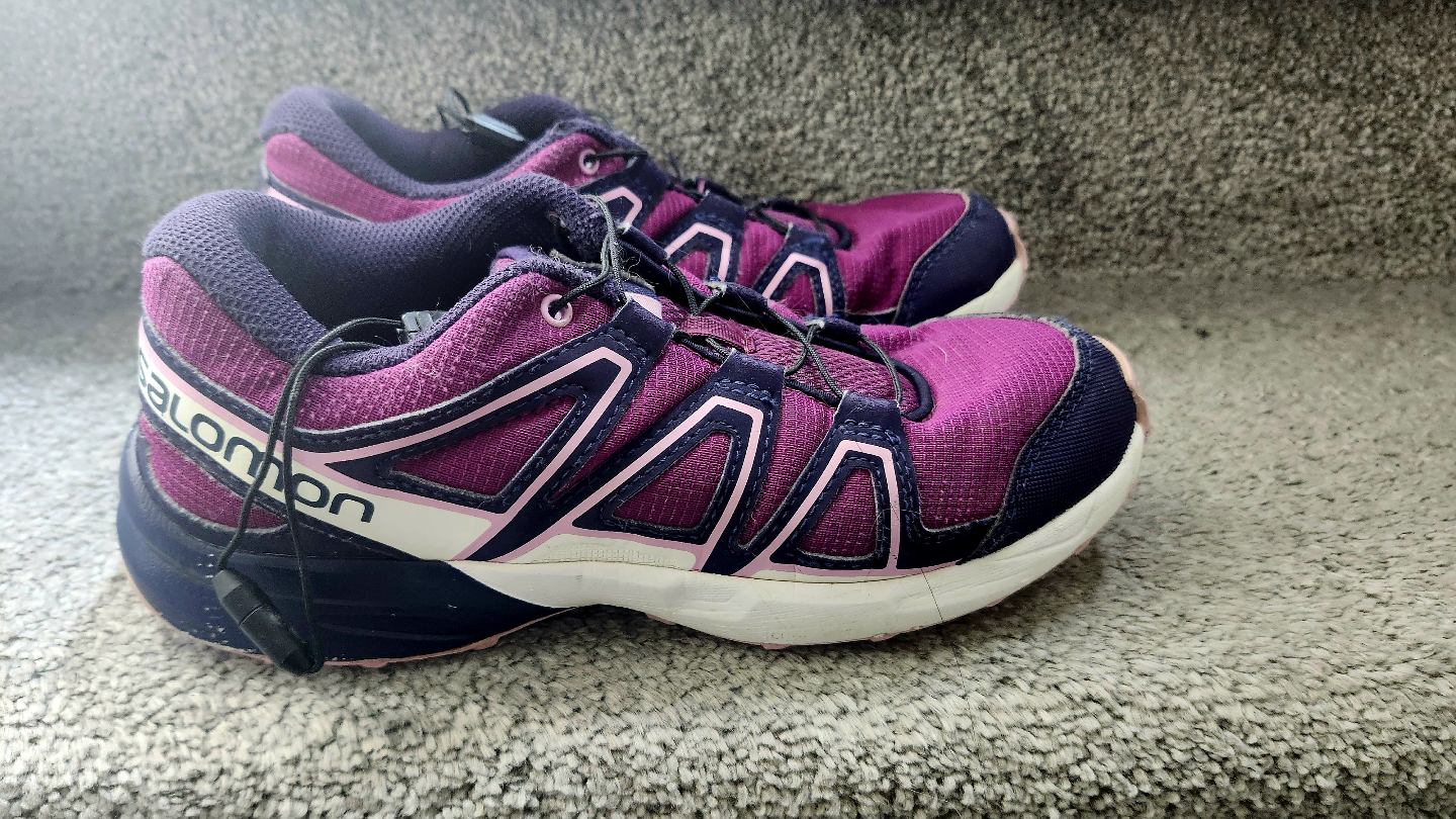 Salomon big Kids Speedcross Trail Running Shoes - Purple/Navy - photo 2