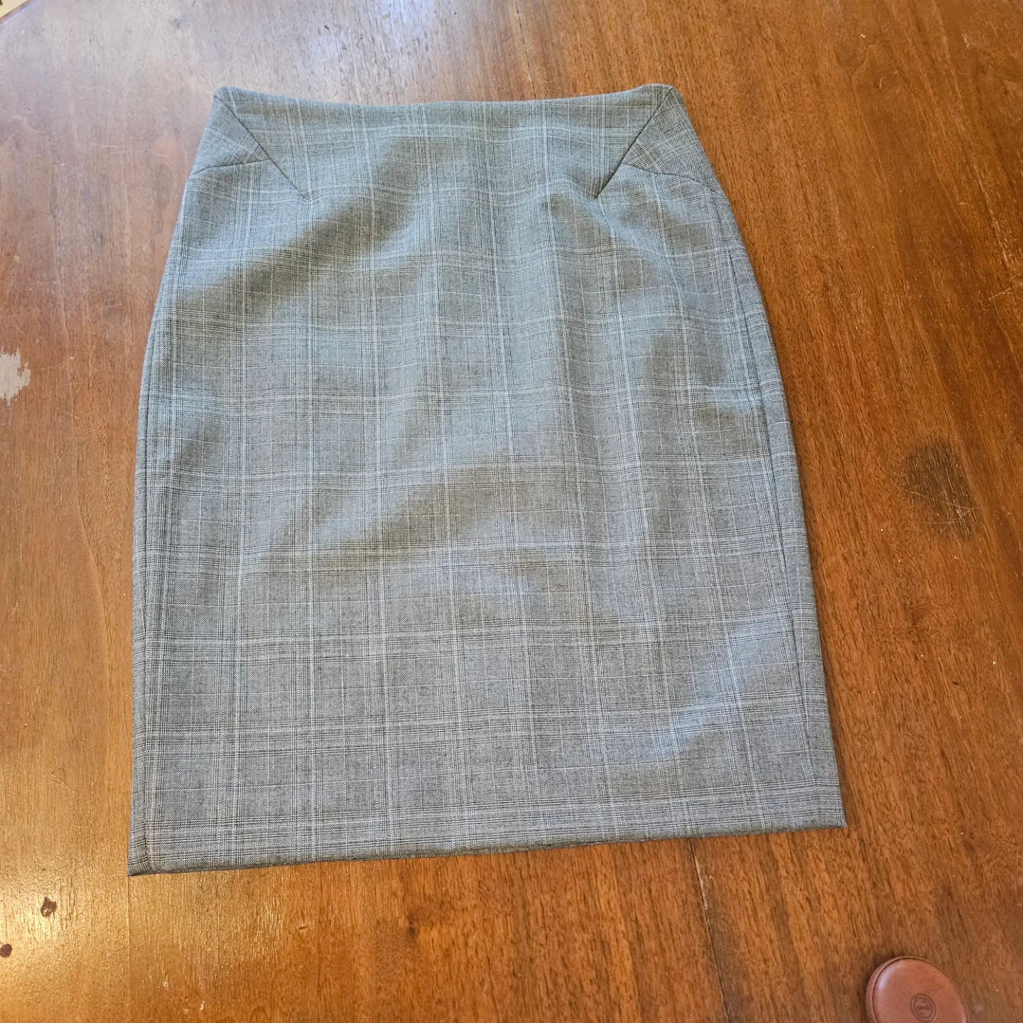 ANN TAYLOR Petite Womens Gray Back Zip Pencil Skirt Petites 4P thumbnail