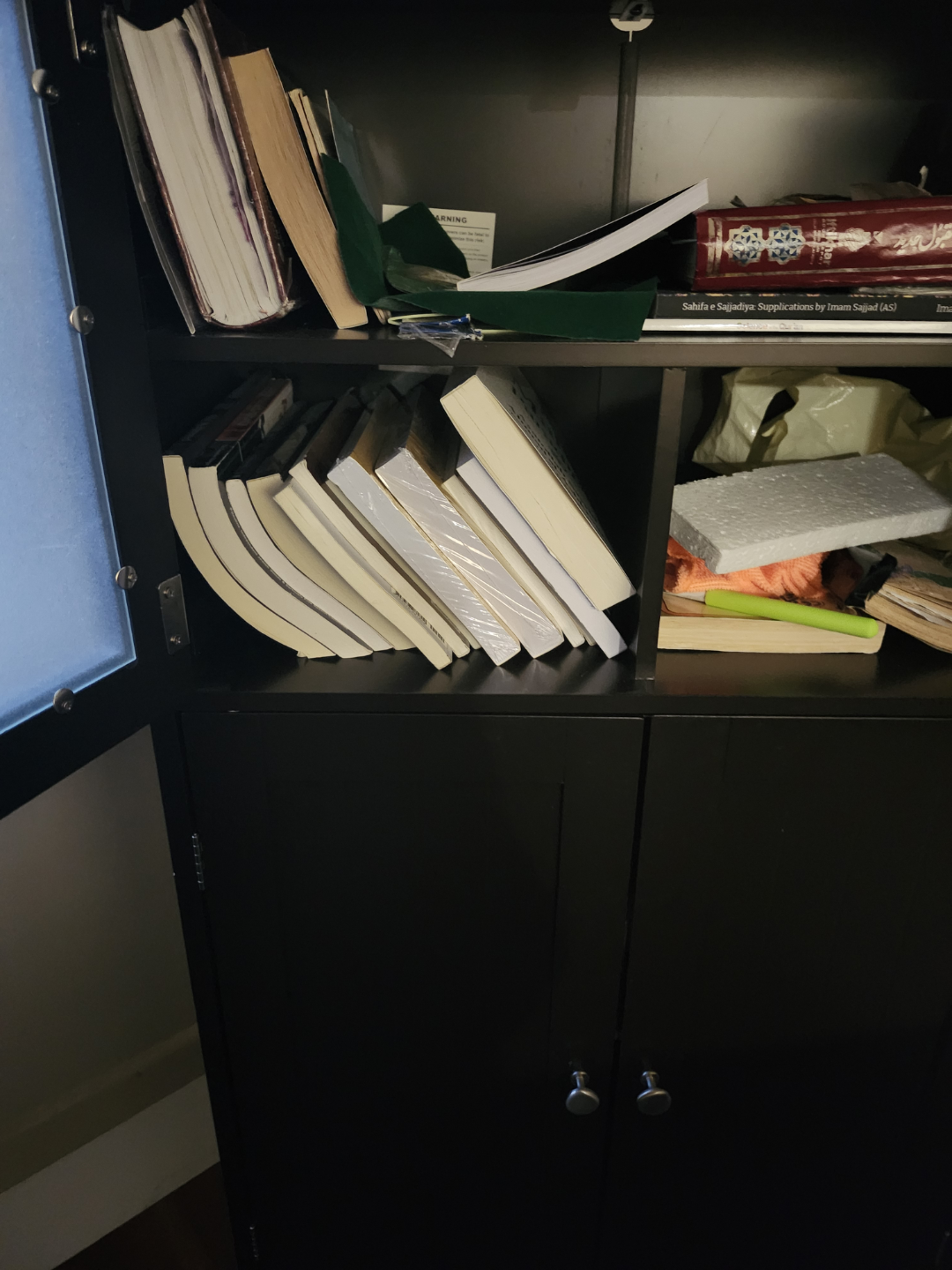 2 Black Corner Cabinet with Glass Doors - photo 4