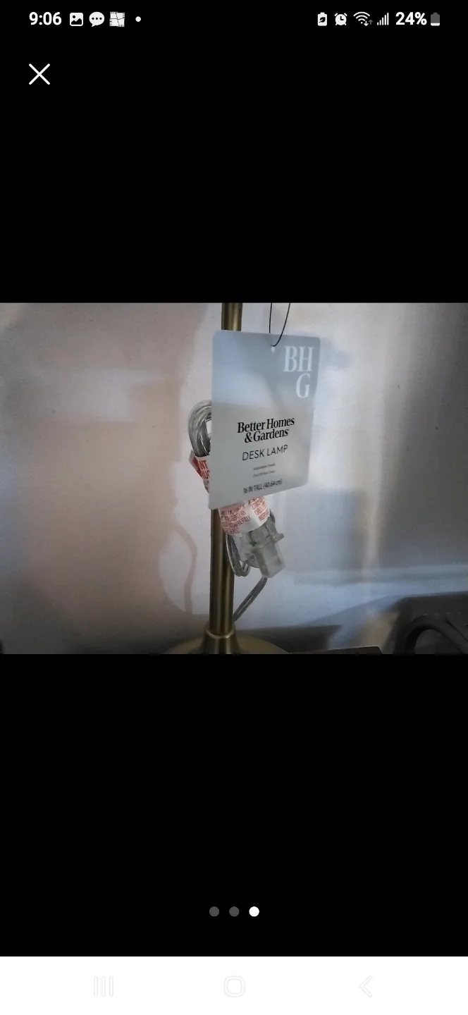 NEW! HOMES & GARDEN 16" DESK LAMP image indicator(3)