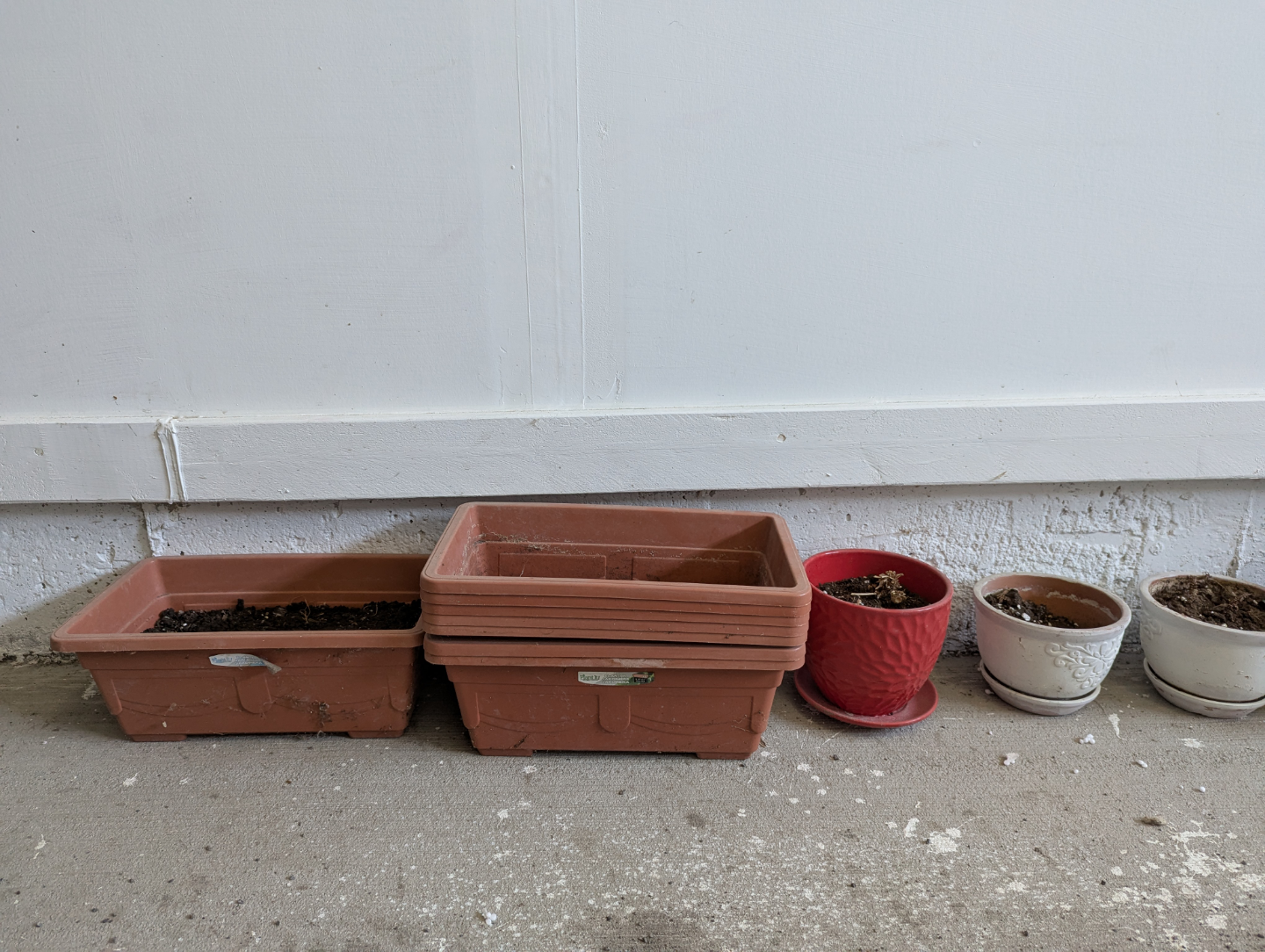 Lot of Used Plastic Plant Pots and Trays - photo 3