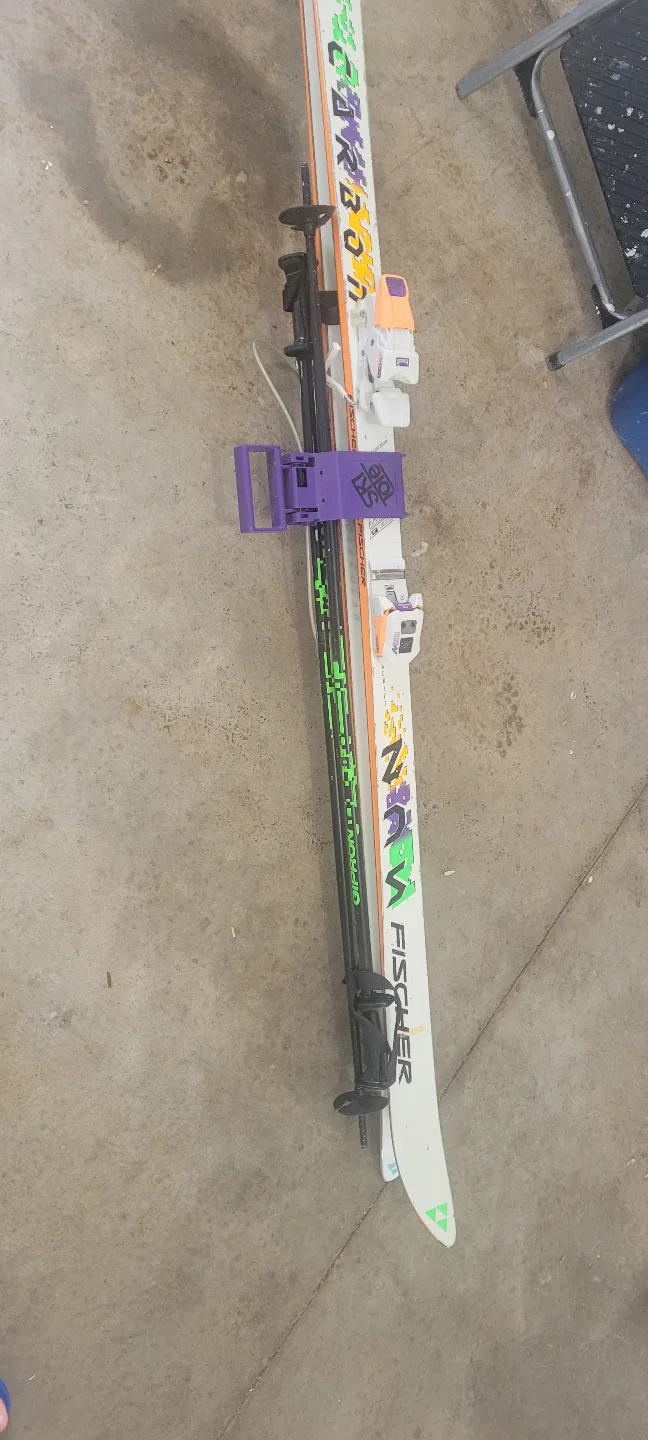 Fischer Skis with Poles and Bindings thumbnail