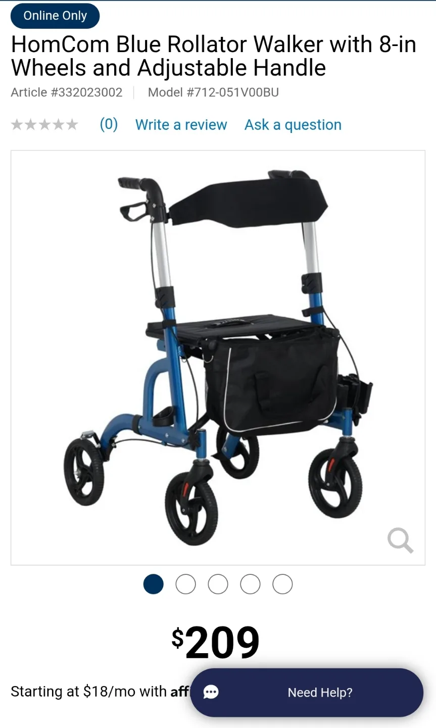 Blue Rollator Walker image indicator(4)