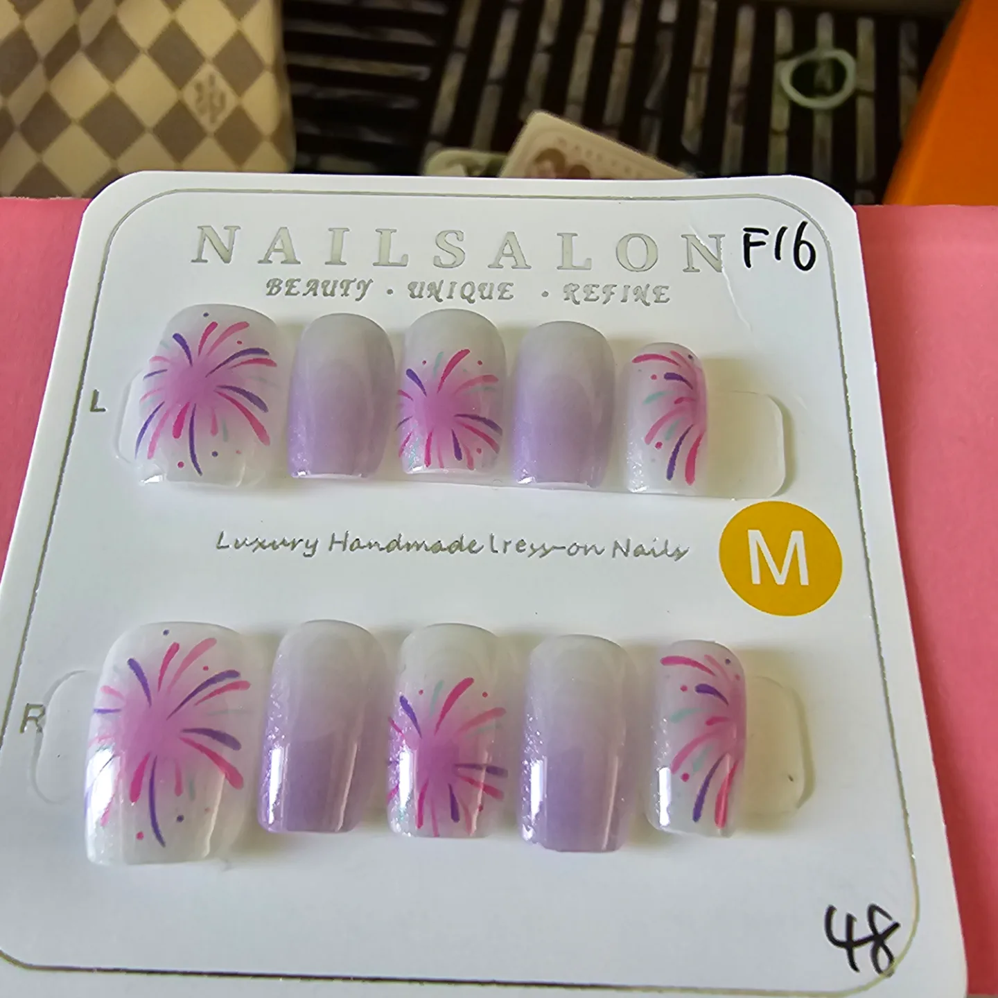 Fireworks press-on nails - Size Medium thumbnail