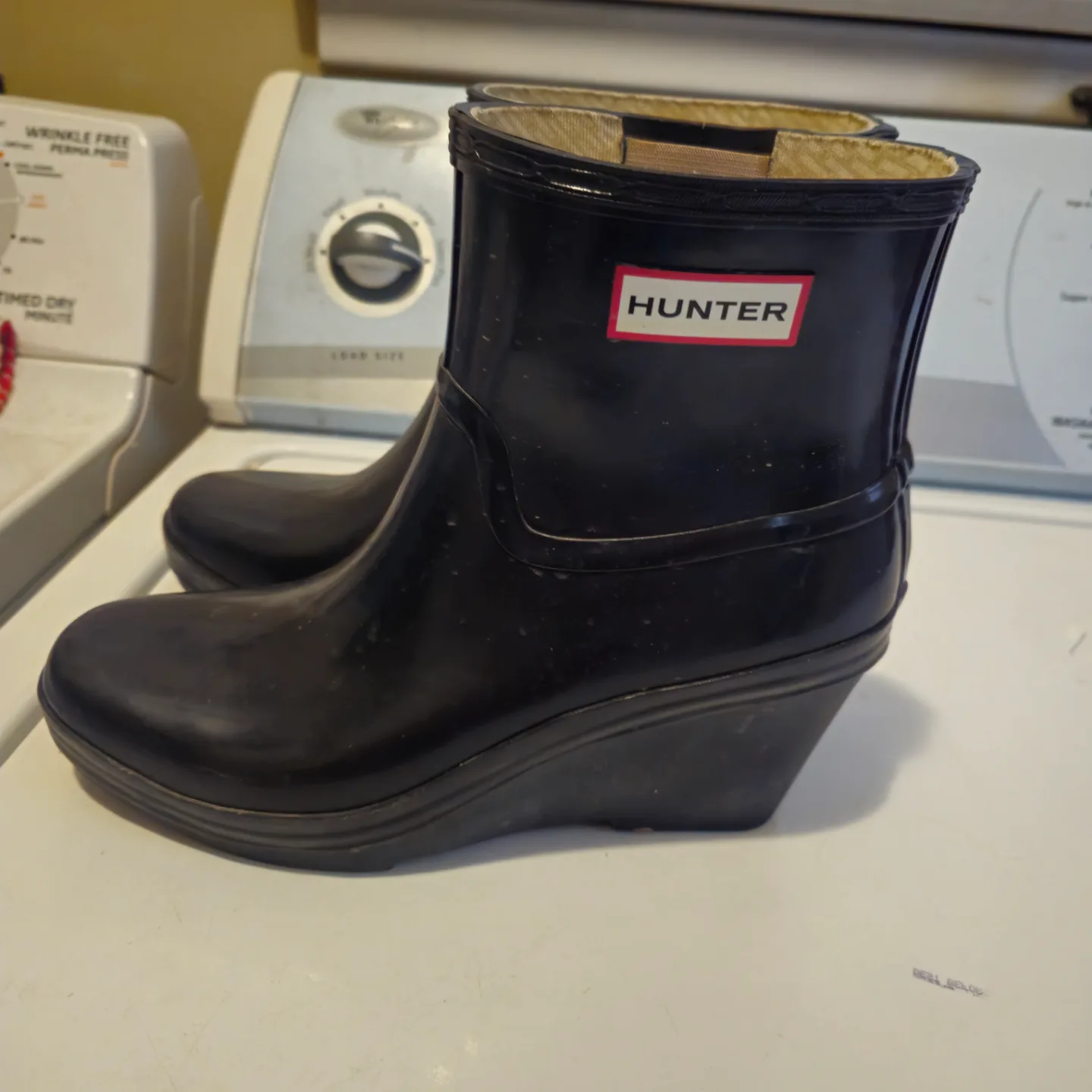 Hunter Women's Blue Wedge Rain Boots thumbnail