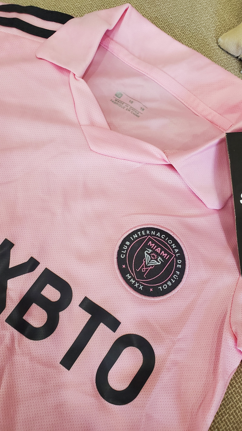 kids Inter Miami CF Pink Soccer Jersey and Shorts Set 4-5 years - photo 4