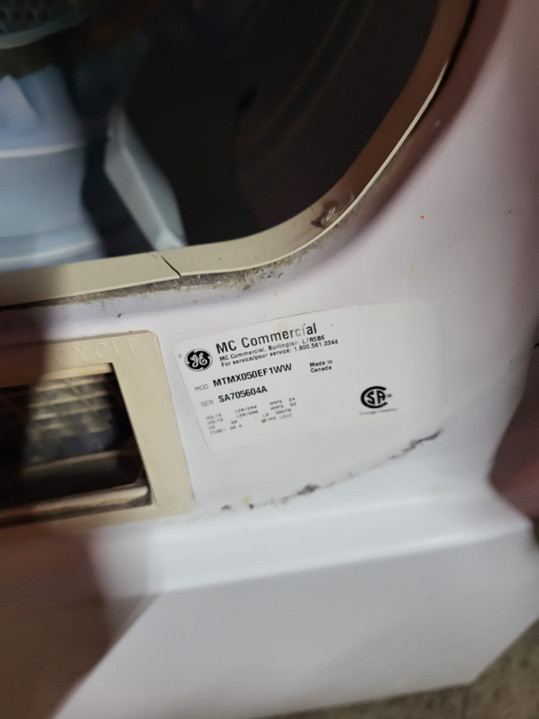Moffat Electric Dryer - Model MTMX050EF1WW