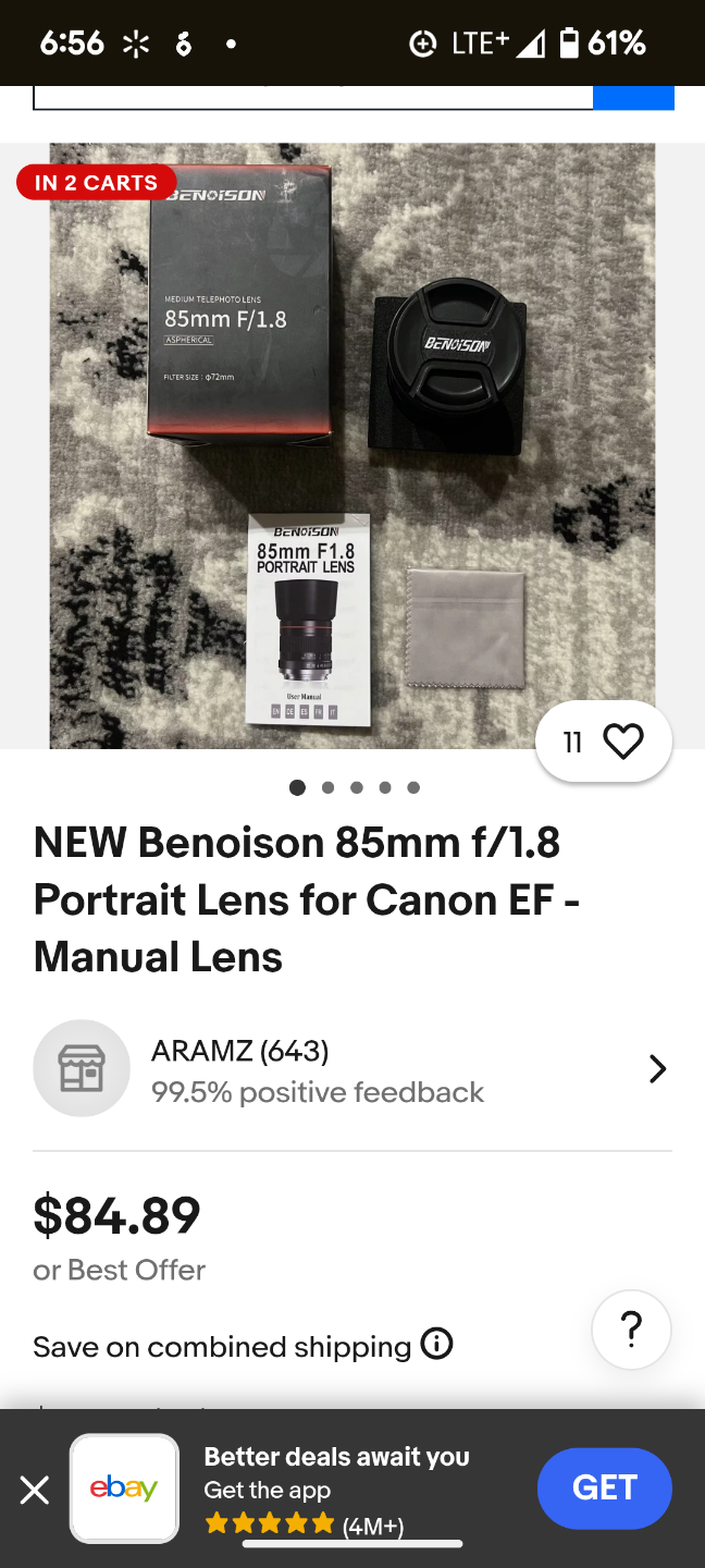BENOISON 85mm f/1.8 Manual Focus Medium Telephoto Portrait Lens - photo 3