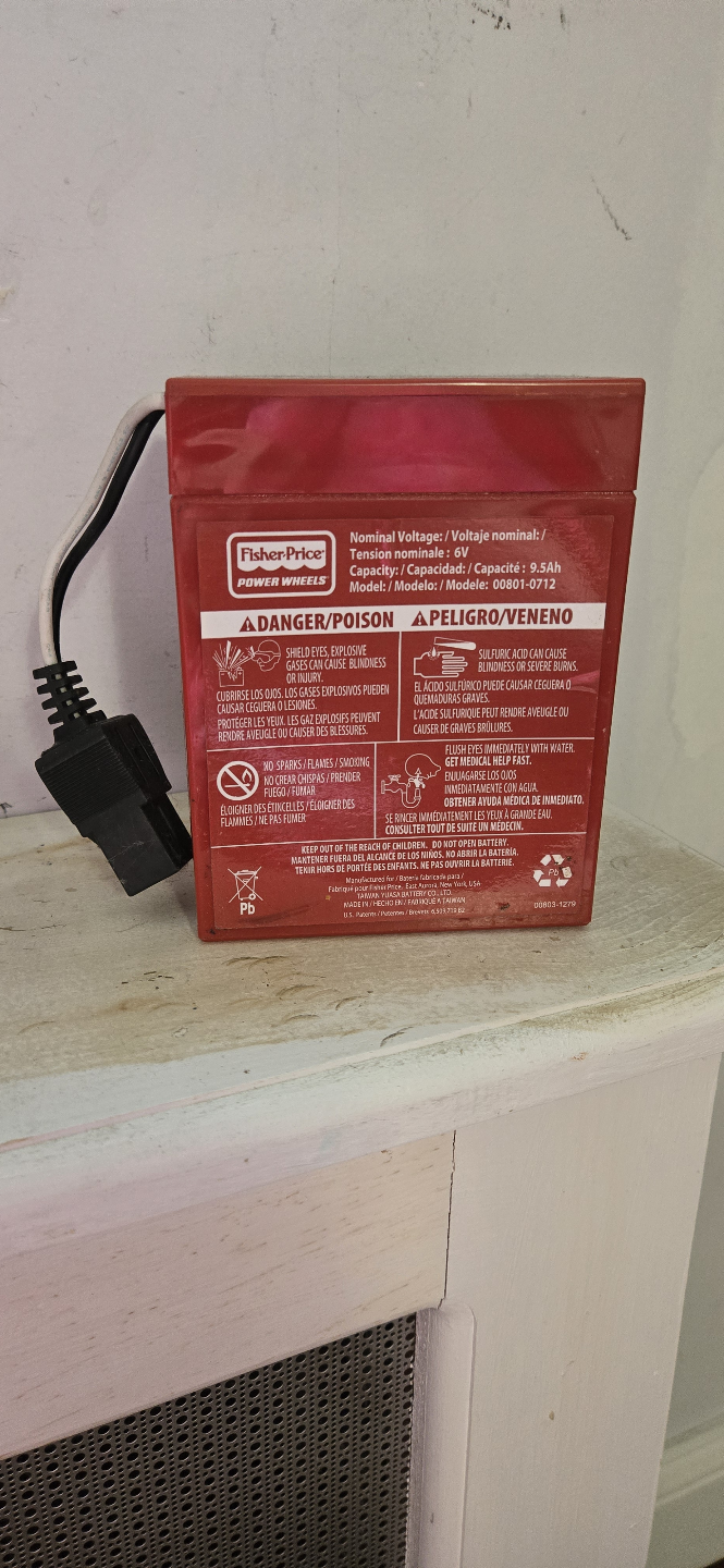 Fisher-Price Power Wheels Replacement Battery