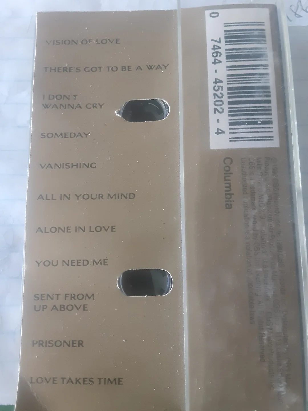 Mariah Carey Cassette Tape - Self-Titled Debut Album image indicator(2)