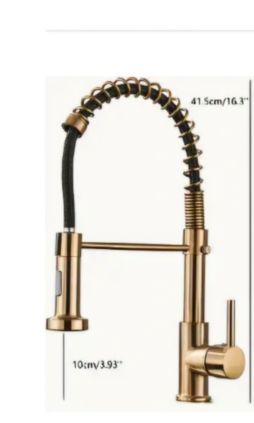Modern Brushed Gold Kitchen Faucet