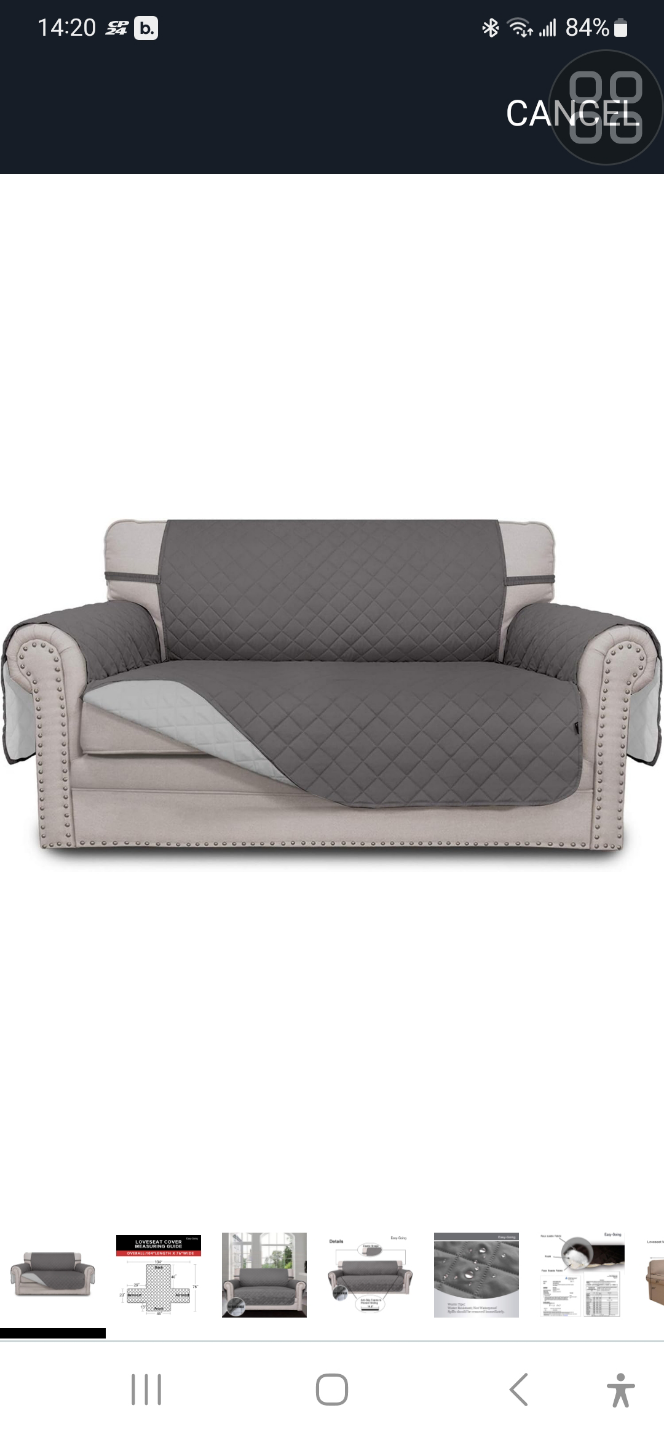 Sofa Cover Protector - Grey & Beige - photo 2
