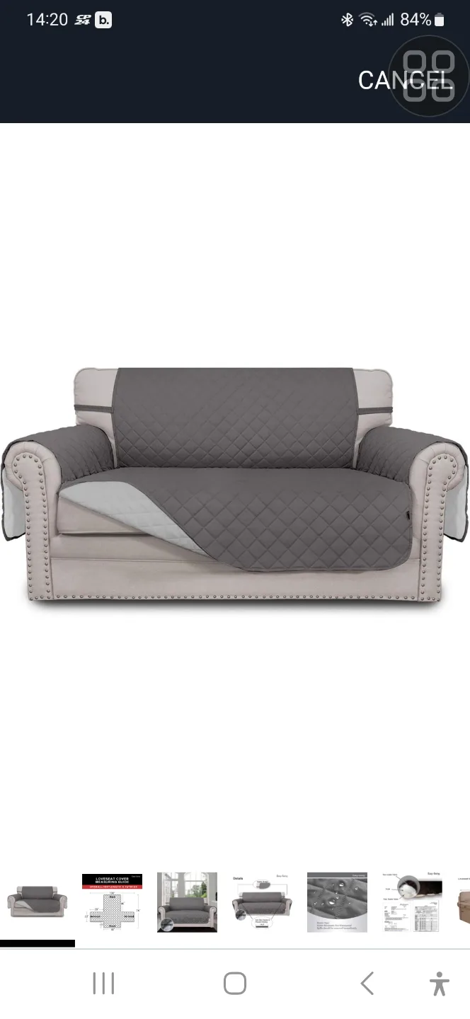 Sofa Cover Protector - Grey & Beige image indicator(2)