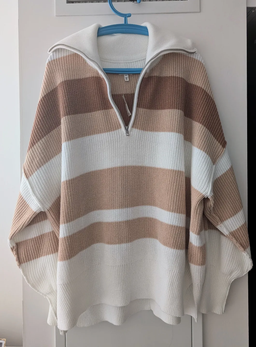 BNWT Aerie quarter zip cotton sweater thumbnail