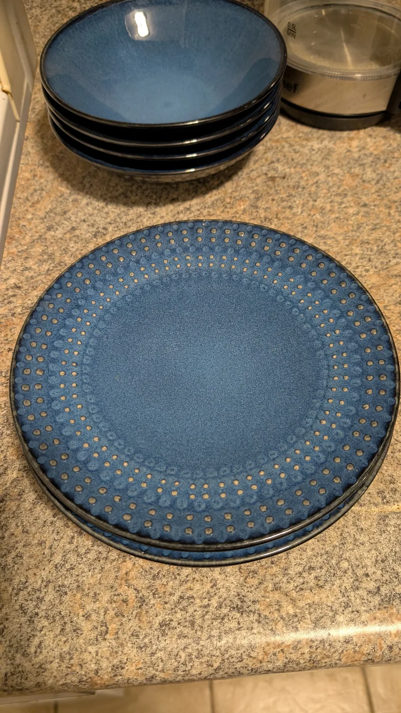Set of Blue and Black Dinnerware image indicator(3)