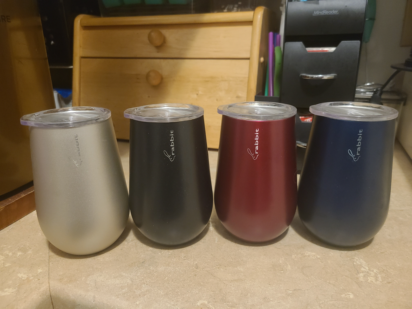 Rabbit wine tumblers set of 4