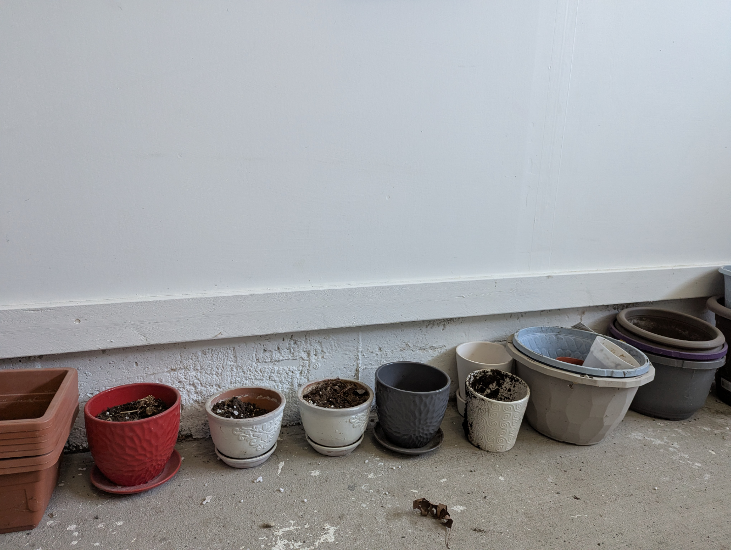 Lot of Used Plastic Plant Pots and Trays - photo 2