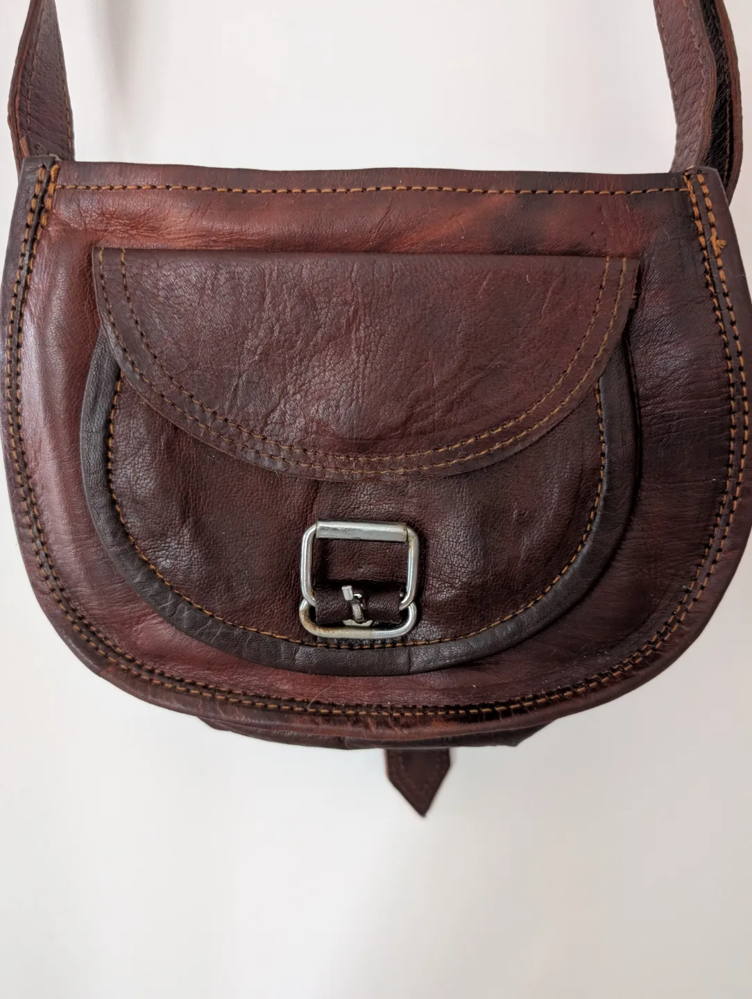 Brown Leather Crossbody Bag image indicator(4)