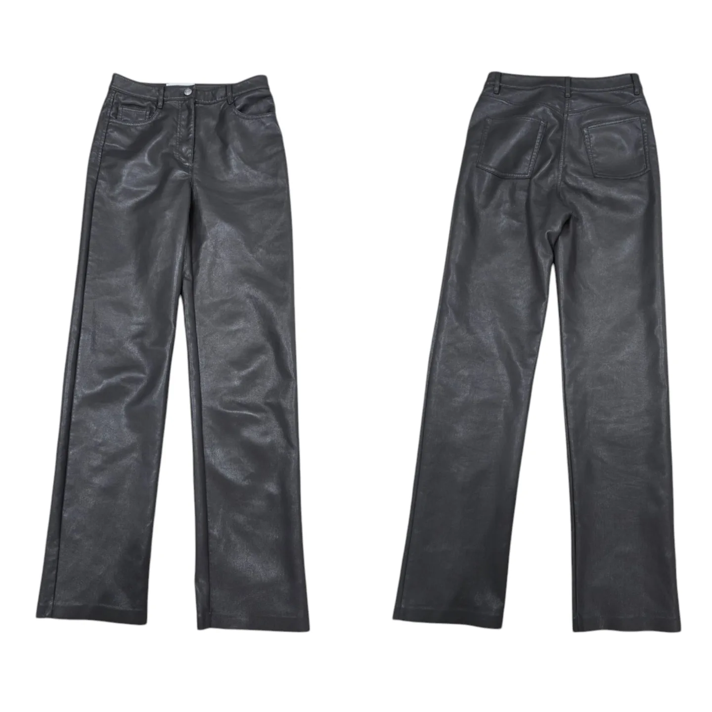 Aritzia Wilfred Melina High-Rise Faux-Leather Pants Full Size 4 image indicator(7)