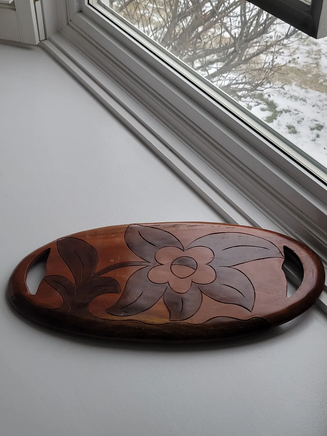 Wooden Carved Serving Tray image indicator(2)