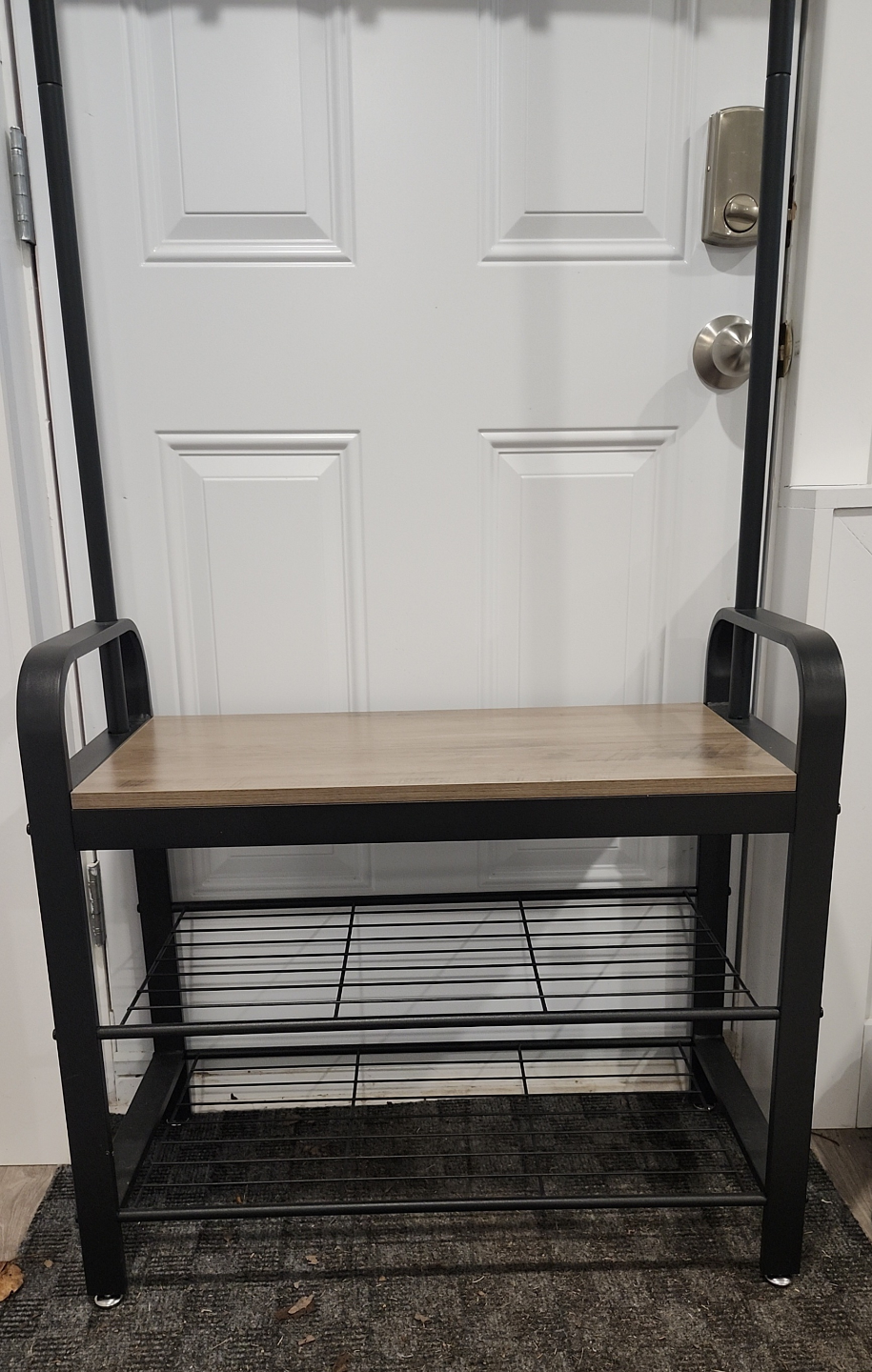 Freestanding Hall Tree with Bench and Shoe Rack - photo 2