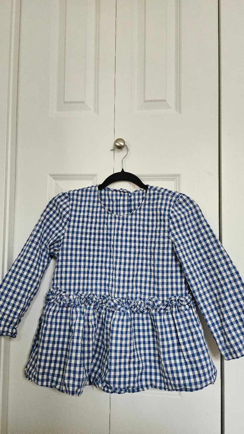 Blue and White Gingham Blouse image indicator(2)