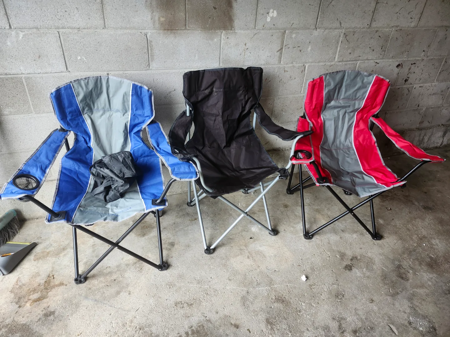 Three Folding Camping Chairs thumbnail