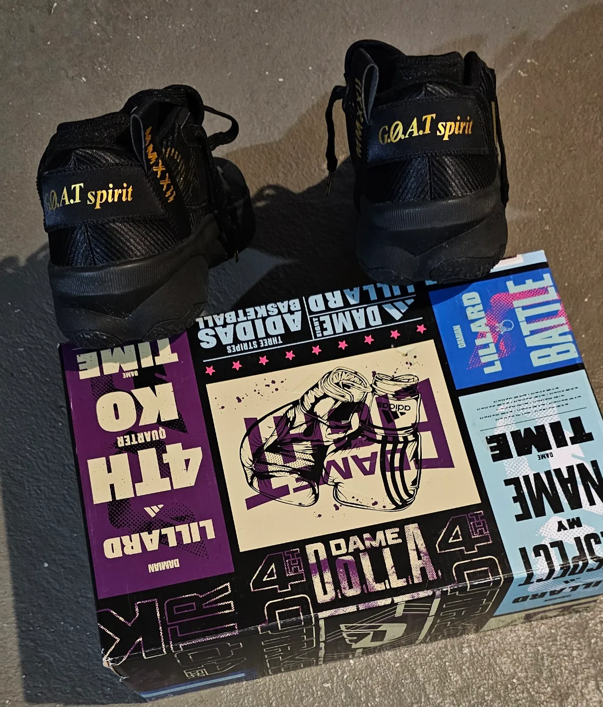 Mens Adidas G.O.A.T spirt basketball shoes image indicator(5)