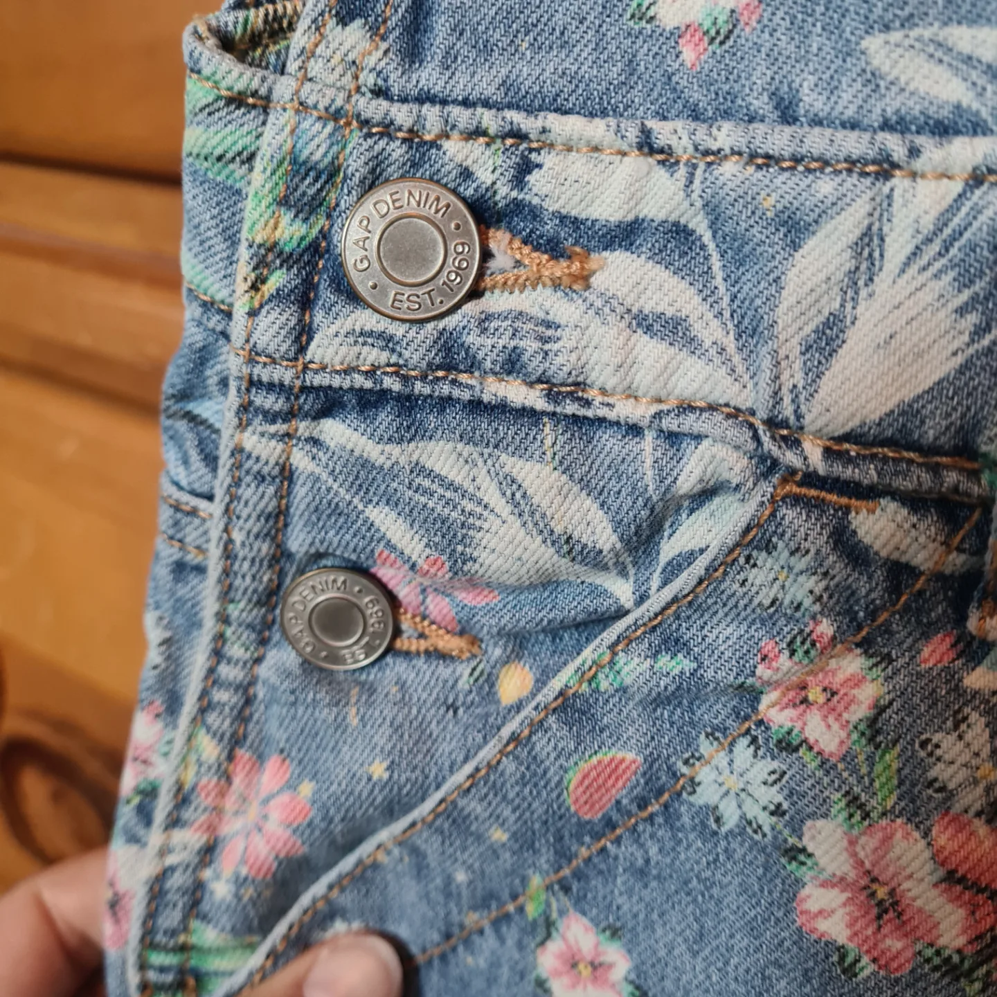 GAP - Girls' floral denim overalls🧡 image indicator(8)