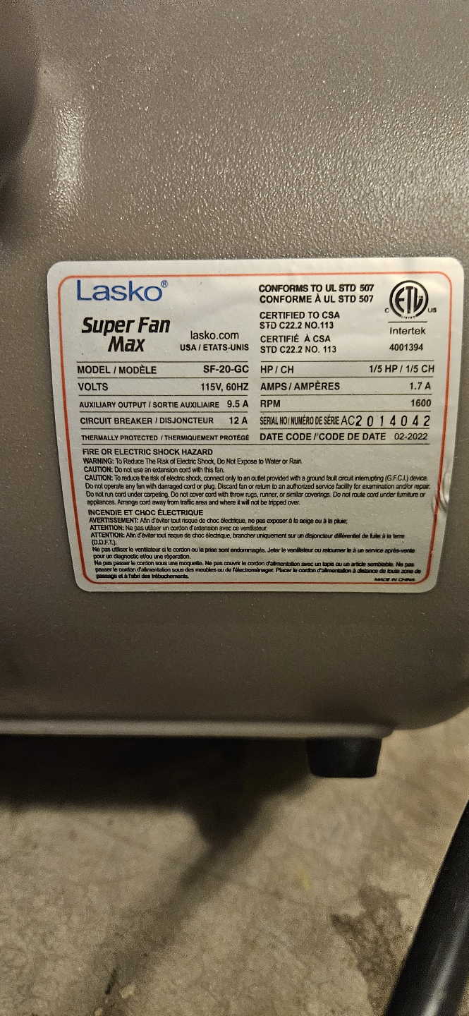 Lasko Super Fan Max - Powerful Fan - photo 2