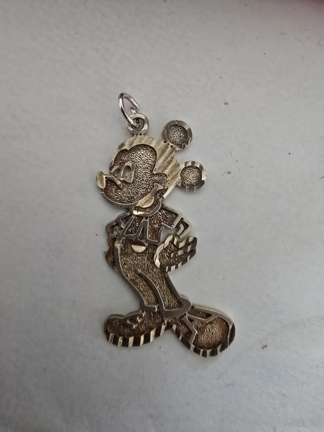 Vintage Mickey Mouse Sterling Silver Pendant Charm