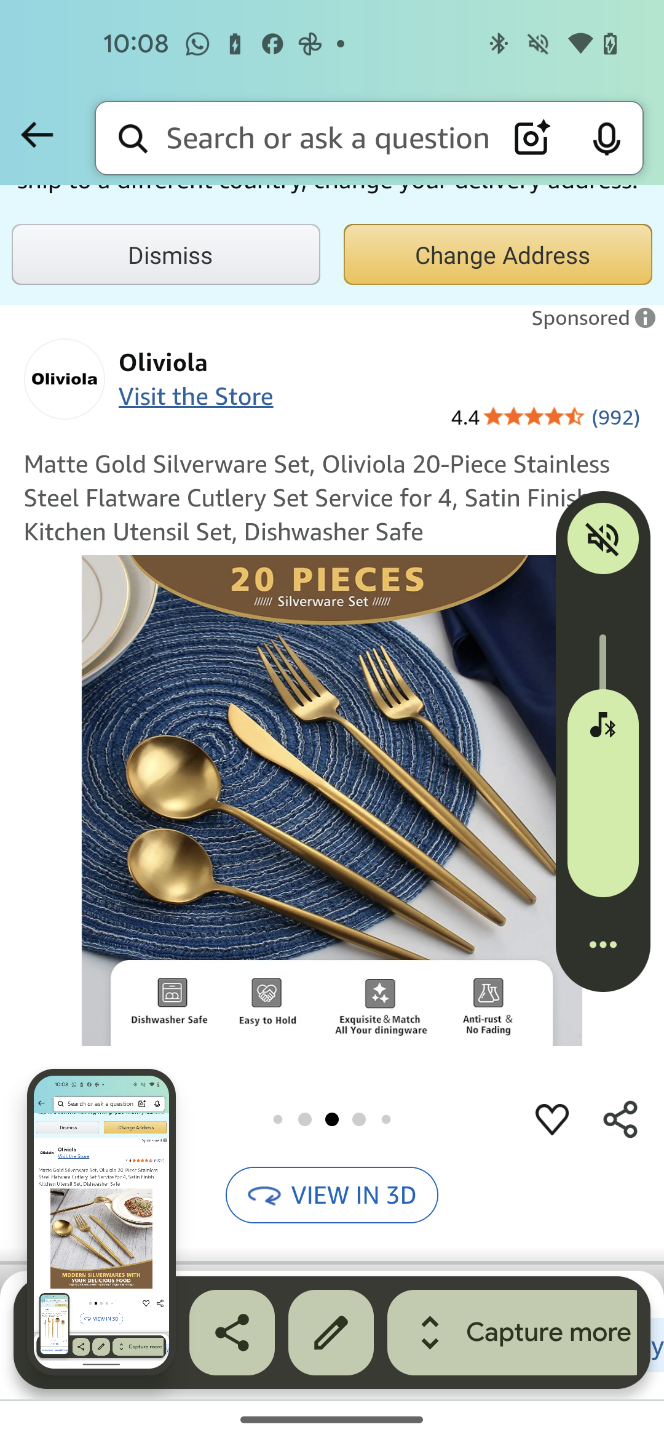 Oliviola 20-Piece Gold Flatware Set