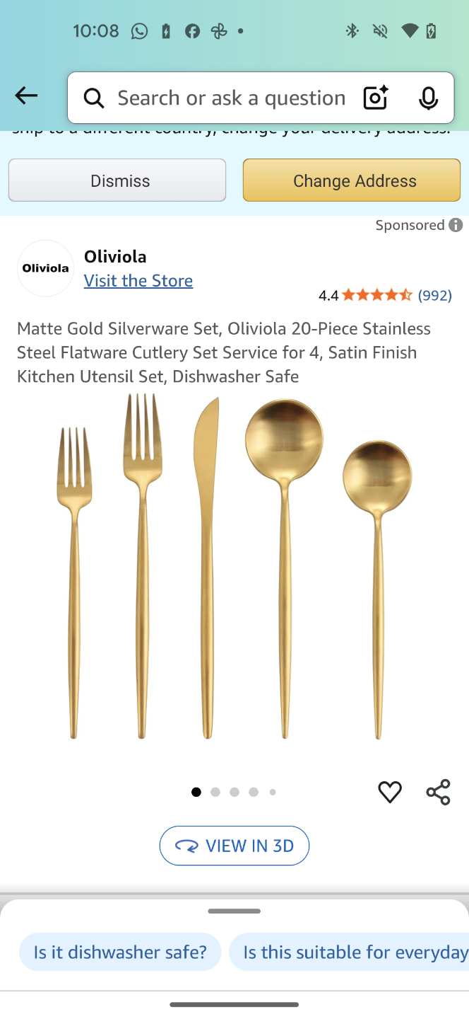 Oliviola 20-Piece Gold Flatware Set - photo 3