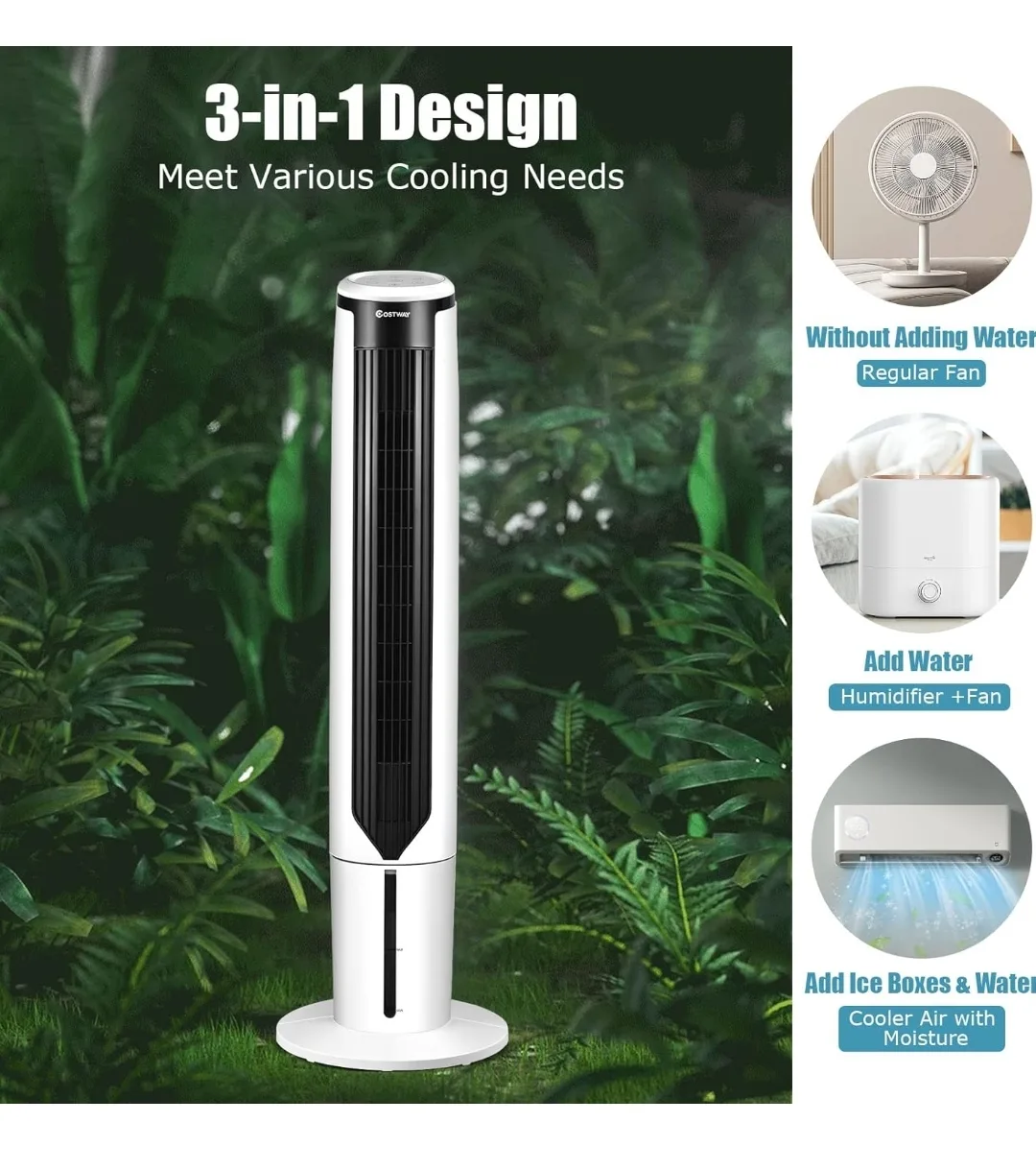 41" Portable Air Cooler – Quiet & Remote Controlled thumbnail