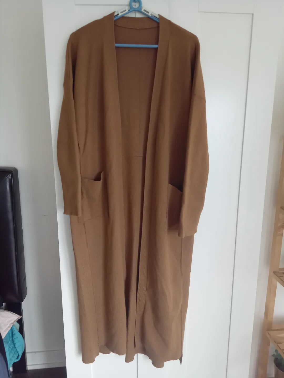 Long Brown Cardigan Sweater thumbnail
