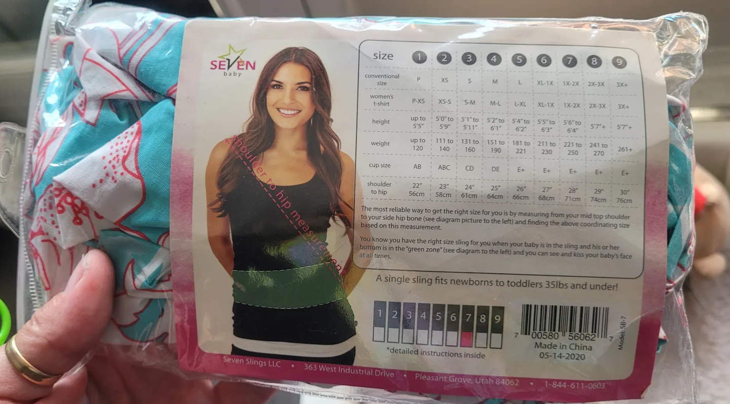 Seven Baby Newport Baby Wrap Sling Carrier +1 loose sling+rings image indicator(2)