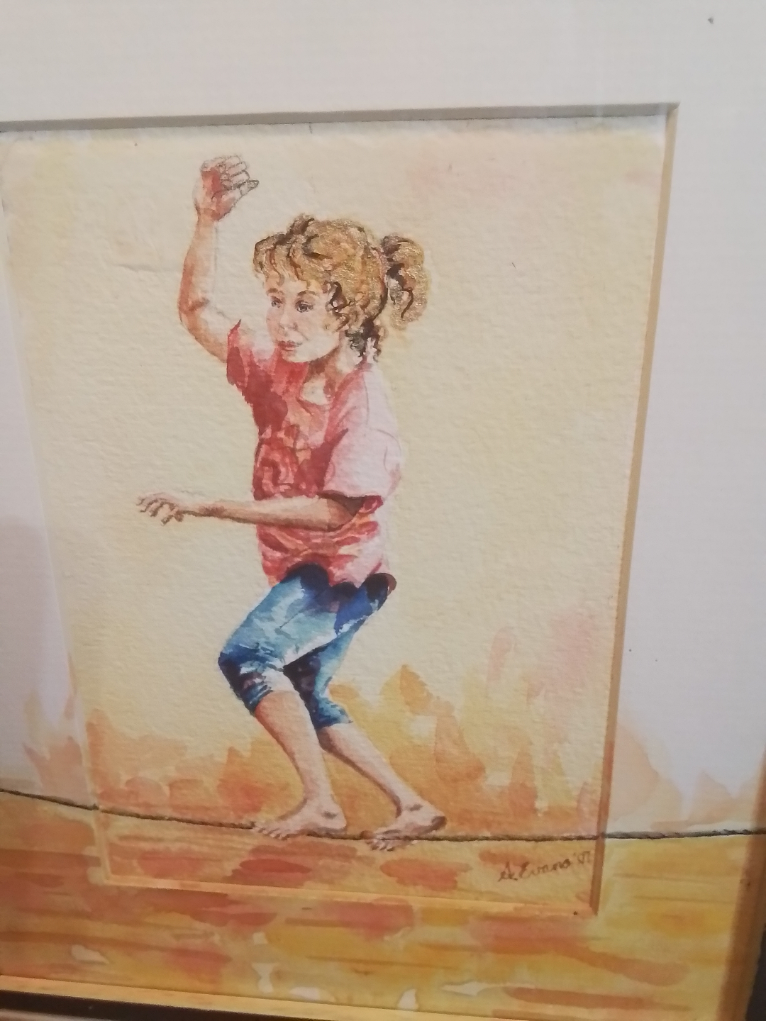 Vintage Watercolor on Paper Signed A. Euana '07 - photo 2