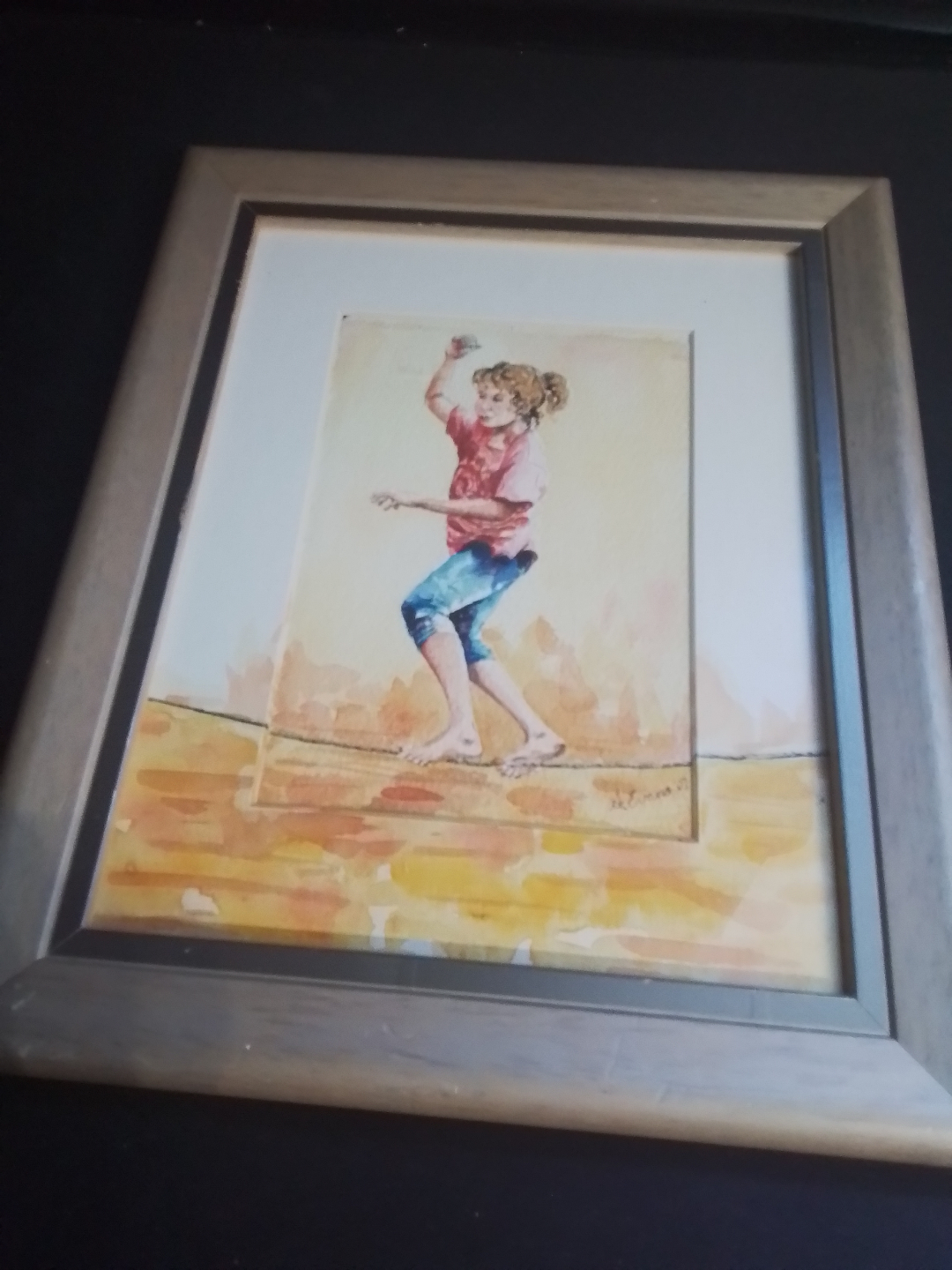 Vintage Watercolor on Paper Signed A. Euana '07 - photo 5