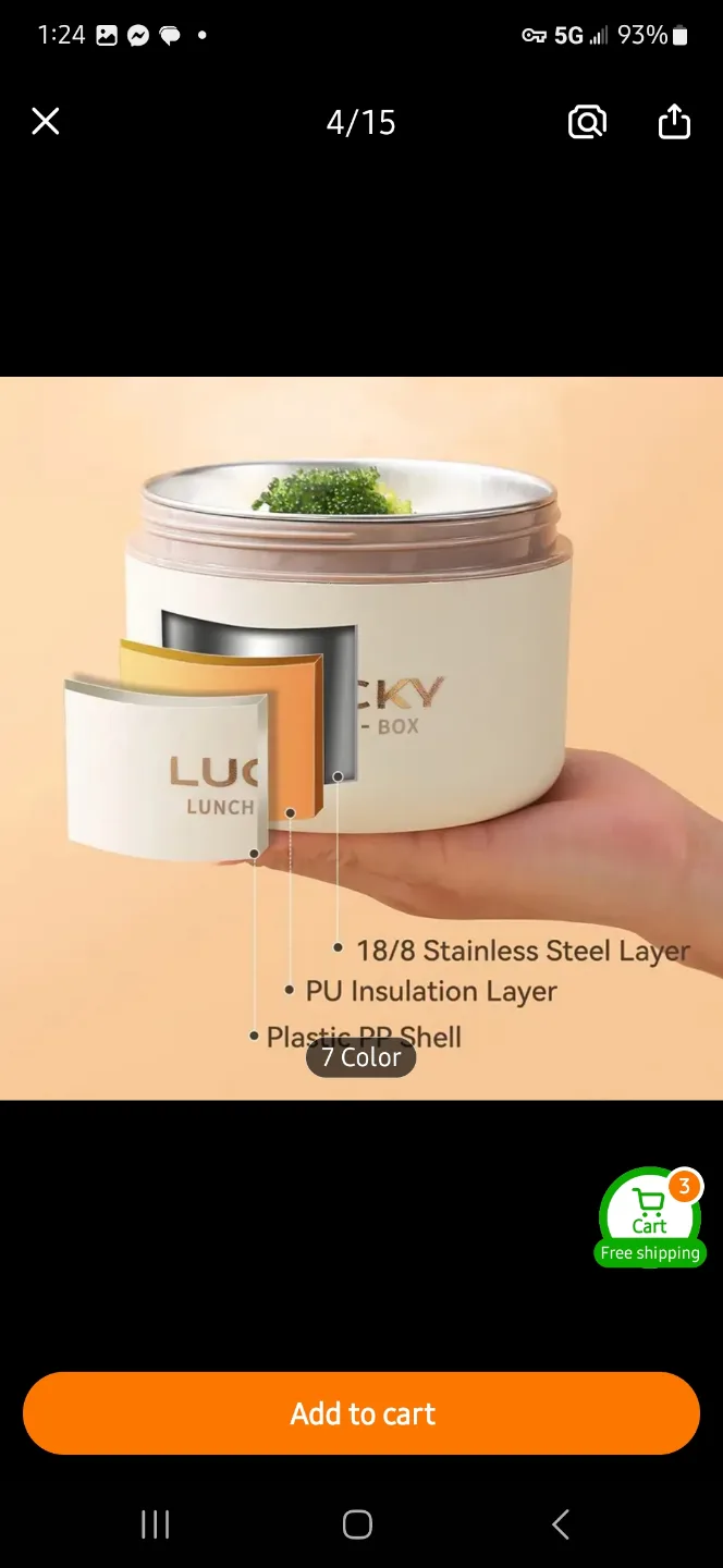 NEW 4-Piece Leakproof Lunch Box Set with Insulated Bag 🎒 image indicator(6)