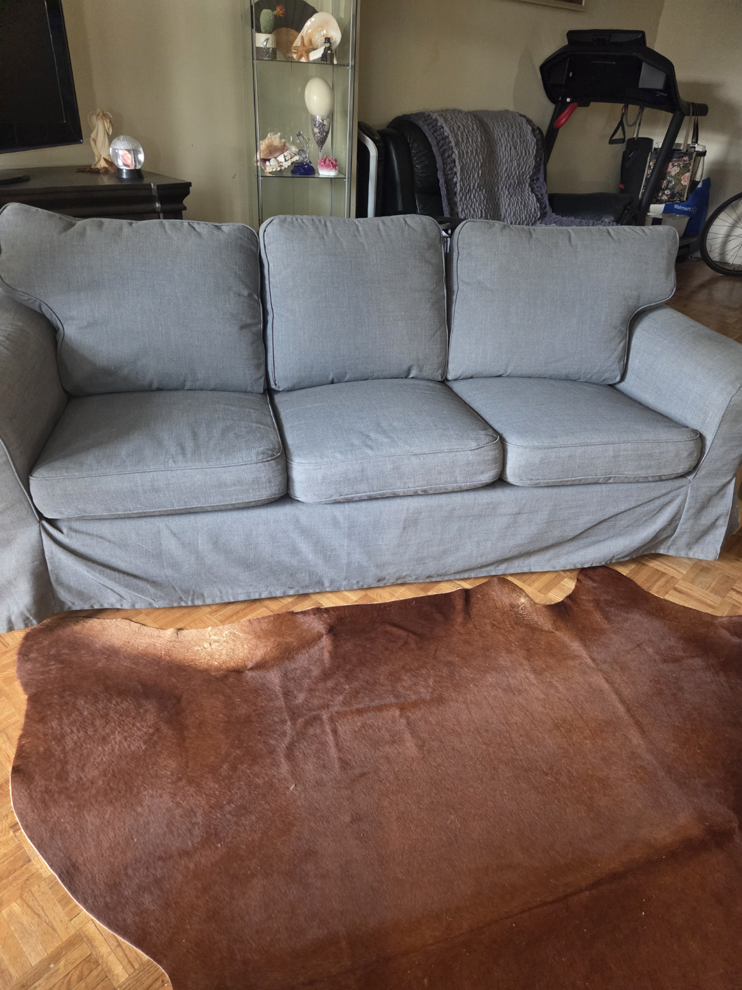 IKEA 3-seater couch, grey, washable cover