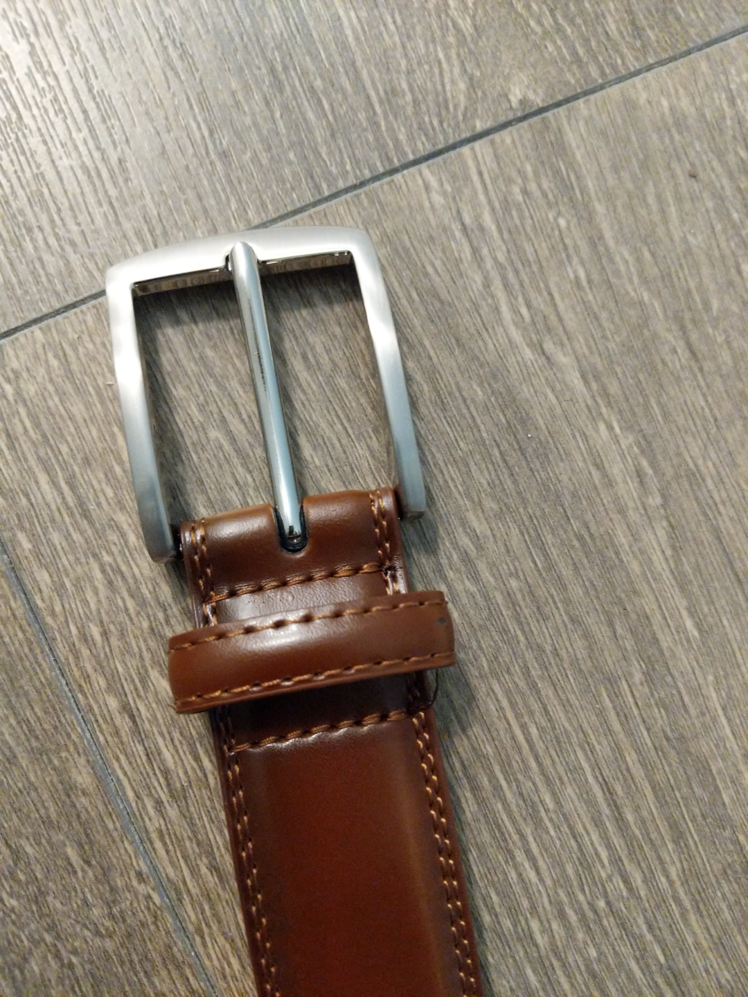 Men's Brown Leather Belt - 45" - photo 2