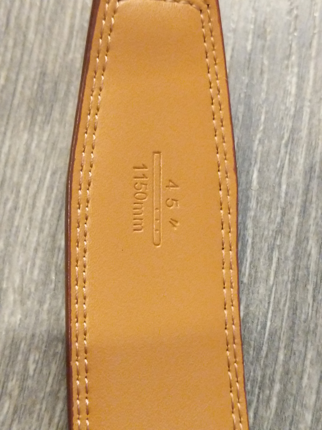 Men's Brown Leather Belt - 45" - photo 3