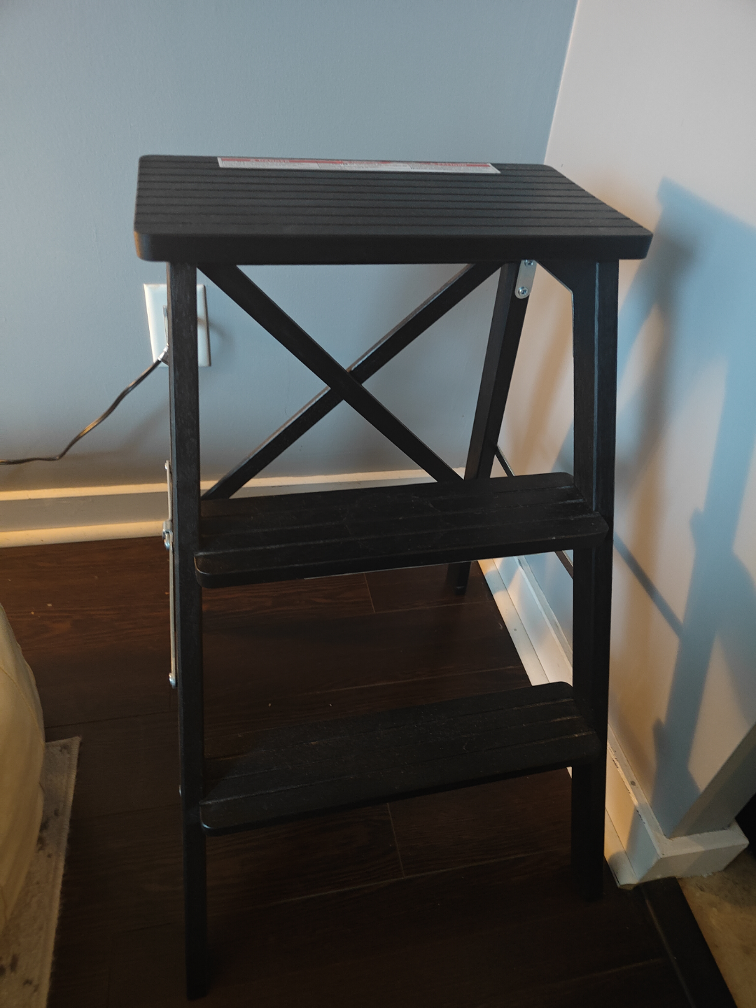 IKEA Black Wooden Step Stool/Ladder. - photo 2